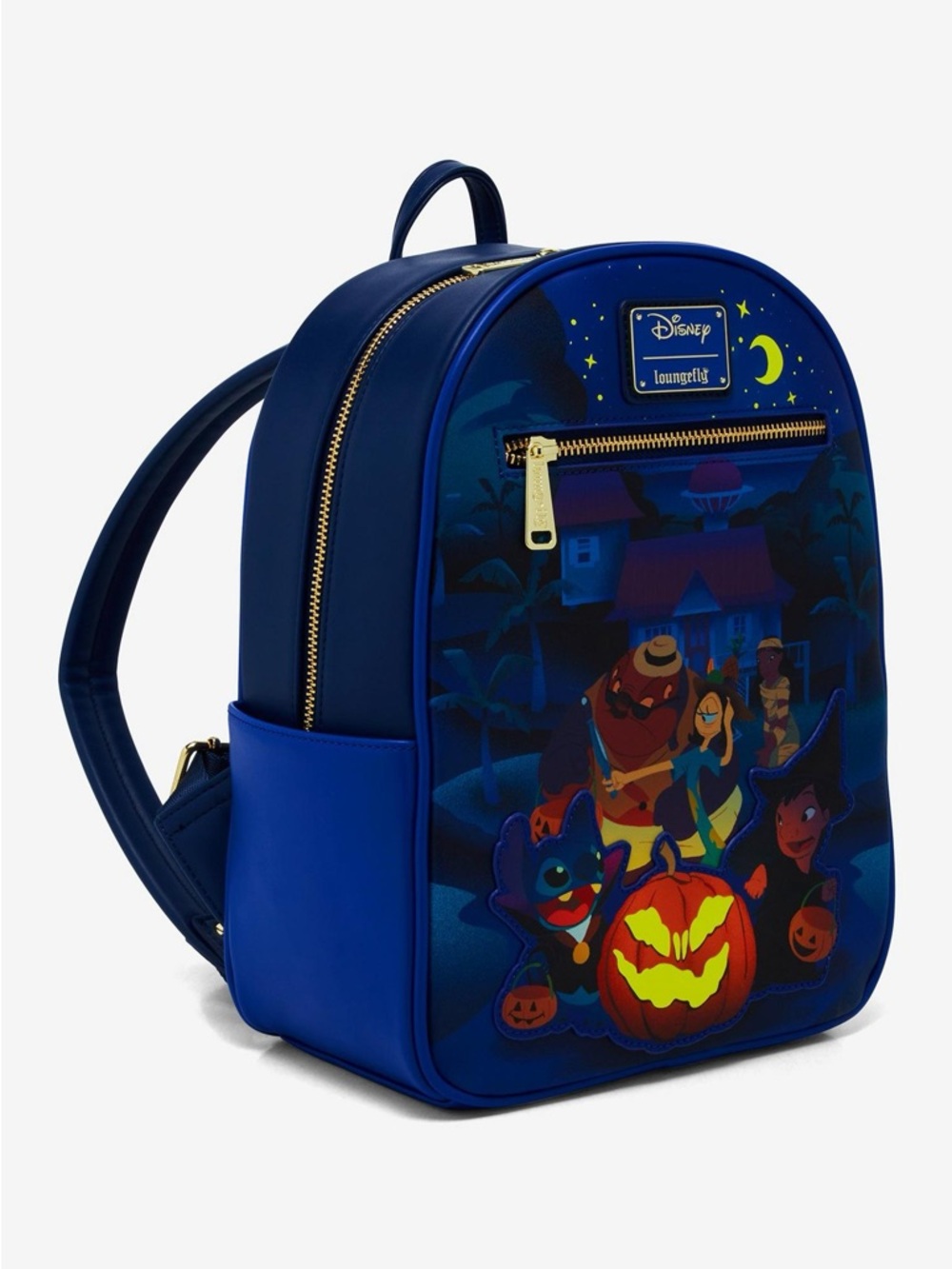 Loungefly Disney Lilo & Stitch Trick or Treat Glow in the Dark Mini Backpack